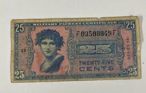 25 Cents MPC Series of 541 Plate # 19