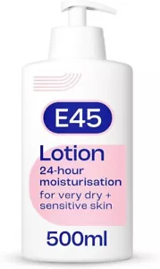 E45 Daily Moisturiser Lotion Pump For Dry & Sensitive Skin Dermatological 500ml - Picture 1 of 6