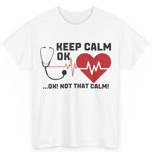 Cardiologist Funny Gift Heart Doctor Humorous Unisex Cotton T-Shirt Nurse Tee - Picture 1 of 3