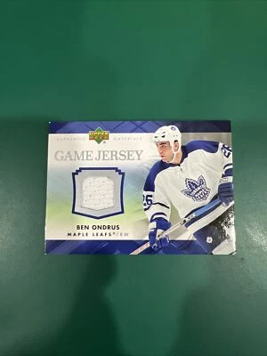 07-08 UPPER DECK UD GAME JERSEY - BEN ONDRUS #J-ON TORONTO MAPLE LEAFS - Image 1 of 3