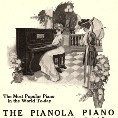 1907 THE PIANOLA PIANO THE AEOLIAN CO NEW YORK TIFFANY & CO PRINT AD Z2525 - Image 1 of 3