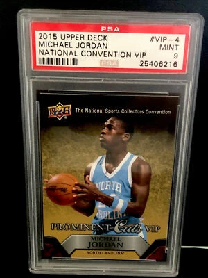 Convención Nacional Upper Deck 2015 promoción VIP Michael Jordan #VIP-4 como nuevo PSA 9 Foto 1 de 3