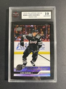 2023-24 Upper Deck #248 Luke Hughes Young Guns KSA 10 Gem Mint Rookie Perfect