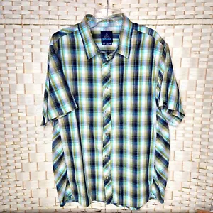 Prana 100% Organic Cotton Men's Snap Front Short Sleeve Shirt Large - Picture 1 of 6