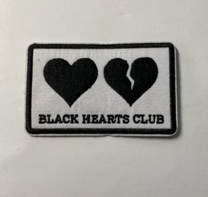 YUNGBLUD - BLACK HEARTS CLUB - Embroidered Iron / Sew on Patch Laser Cut Badge - Picture 1 of 1