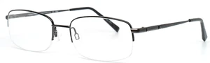 CHARMANT CH29103 DG Dark Gray Mens Rectangle Half Rim Eyeglasses 55-19-145 B:34 - Picture 1 of 14