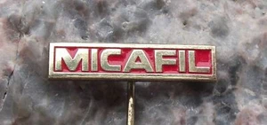 Vintage Micafil AG Zurich Switzerland Welding Paper Insulation ABB Pin Badge - Picture 1 of 3