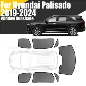 Magnetic Window Sunshade For Hyundai Palisade19-24 Mesh Windshield Frame Curtain - Picture 1 of 14