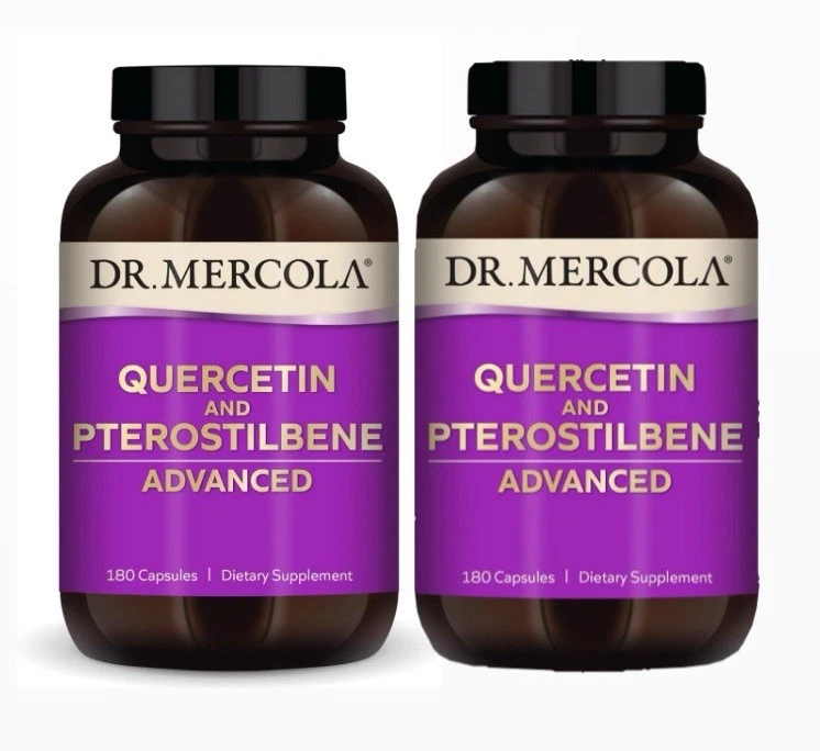 (2) Dr. Mercola Quercetina y Pterostilbeno Dieta Avanzada 180 Cápsulas 10/24 Foto 1 de 1