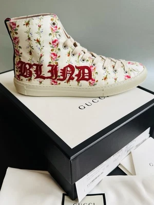 Zapatillas altas Gucci Blind For Love Feline Tiger estampado floral 38 EE. UU. 8 Foto 1 de 4