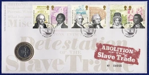 GB 2007 BU £2 Coin Cover, 2 Pounds, Slave Trade Abolition, Slavery (Ref. t7355) - Picture 1 of 4