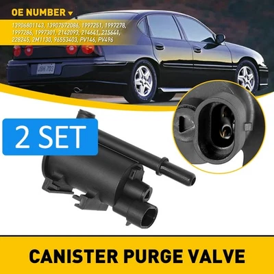 Juego de 2 electroválvulas de purga de bote de vapor para Pontiac Bonneville 1998-2003 228245 Foto 1 de 4