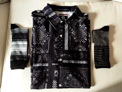 Camisa de manga corta Akademiks para hombre - TALLA GRANDE ¡¡con calcetines de la suerte!!! Foto 1 de 4