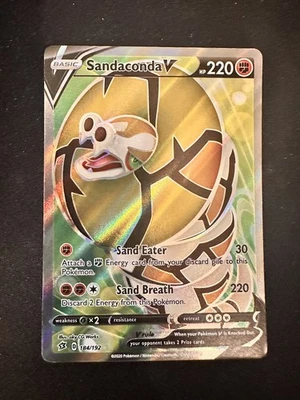 Sandaconda V (Full Art) 184/192 Swsh02: Rebel Clash Holo - Image 1 of 2