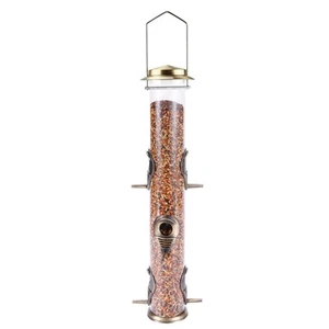 Metal Wild Bird Feeder,Squirrel Proof Bird Feeders for Outside,Hanging 6 Port... - Picture 1 of 9