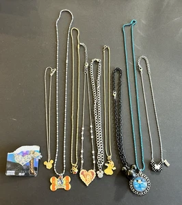 Lot of 10 Authentic Vintage Disney Bambi Goofy Mickey Minnie Mouse Necklaces - Picture 1 of 12
