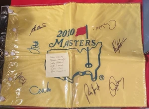 2010 Masters Flag with Multiple Signatures incl. Ben Crenshaw (1984 & 1995) - Picture 1 of 1