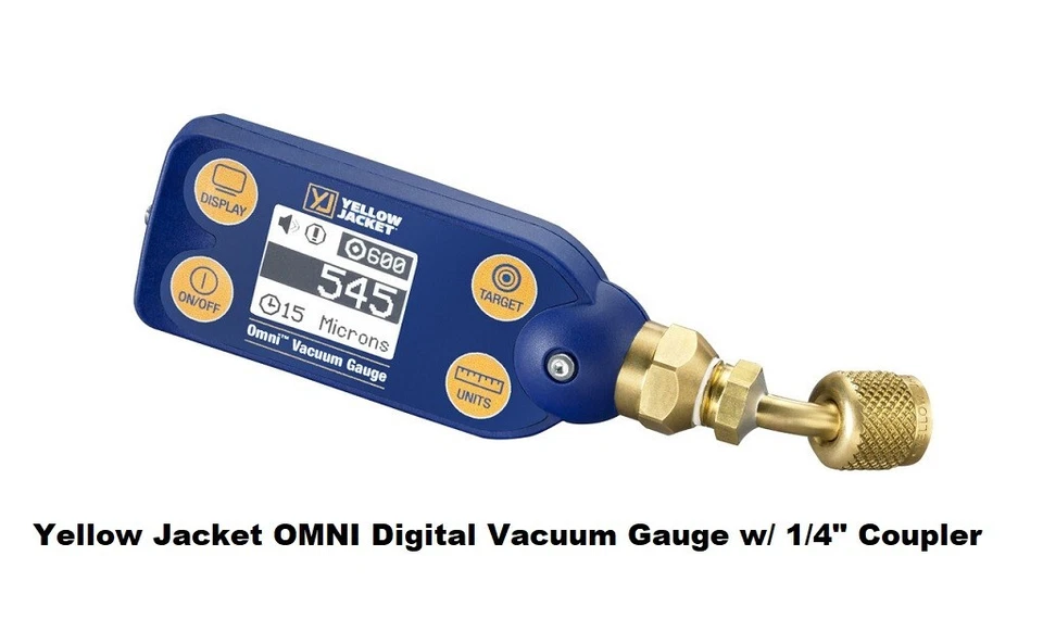 Yellow Jacket OMNI Digital Vacuum Gauge w/ 1/4" Coupler - NEW - Image 1 of 1