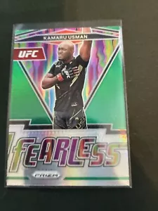 KAMARU USMAN 2022 Panini UFC Prizm Green Prizm Fearless Insert #6 - Picture 1 of 2