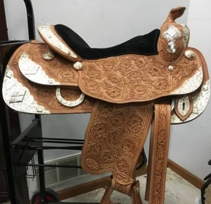 Reinsman 16” Supreme Show Saddle 4565-160W Diamond Silver & Tooling PRICE CUT! - Picture 1 of 12