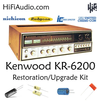 Kenwood KR-6200 rebuild restoration recap service kit repair filter capacitor - Image 1 of 4