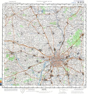 Russian Soviet Military Topographic Map - RENNES (France), 1:100 000, REPRINT - Picture 1 of 4
