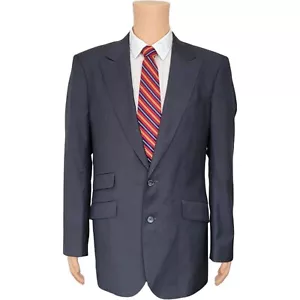 Ermenegildo Zegna Jos A Bank Suit Jacket Men's 42L Blue Blazer Two Sport Coat - Picture 1 of 17