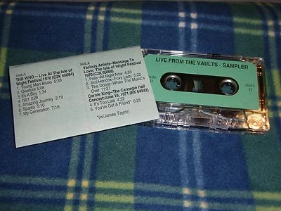 The Who Jimi Hendrix the Doors Carole King Live from the vault's promo cassette - Image 1 of 2