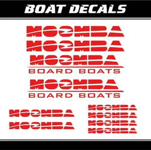 Juego de pegatinas de barco Moomba Board 10x calcomanías de repuesto wakeboard vinilo ORACAL - Imagen 1 de 11