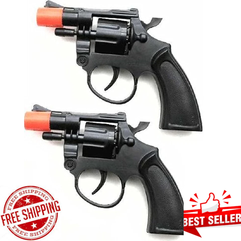 Fake Play Toy Cap Guns, 38 Super Cap 8-Shot Revolvers, Set of 2, Gifts for Kids - Image 1 of 1