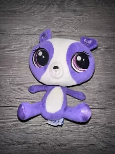 RARE Hasbro Littlest Pet Shop - Purple Panda - Soft Plush Toy Doll LPS UK - Picture 1 of 3