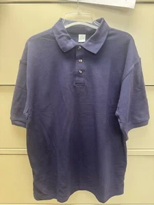 Men's Pique Polo Shirt, Navy - Picture 1 of 5