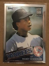 2001 Topps Traded & Rookies Reprint Chrome Rickey Henderson #T113 HOF New York