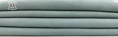 LIGHT GREENISH GREY SUEDE Soft Italian Lambskin leather 2 skins 8sqf 0.8mm C2184 - Image 1 of 4