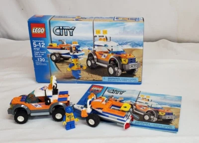 LEGO City COAST GUARD 4WD & JET SCOOTER Set #7737 100% COMPLETE w Manual & Box - Image 1 of 4