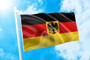 Flag of Germany + Eagle 3x5 ft German Ensign Bundesdienstflagge Kriegsflagge NEW - Picture 1 of 5