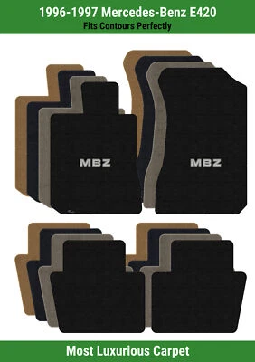 Lloyd Luxe Front & Rear Carpet Mats for '96-97 Mercedes-Benz E420 w/MBZ Applique - Image 1 of 4