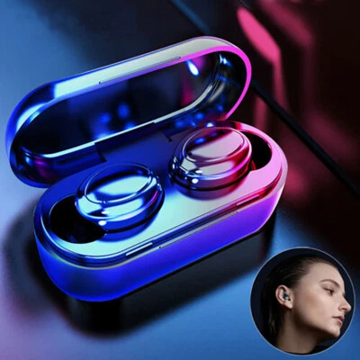 Cuffie Bluetooth Auricolari Wireless Auricolari Stereo con Microfono per iOS Android - Immagine 1 di 4