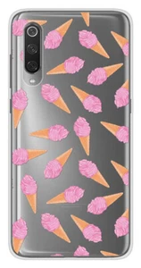 Coque en silicone imprimée compatible Xiaomi Mi 9 Mi 9 Pro Glace Rose - Photo 1 sur 3