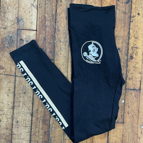 FLORIDA STATE SEMINOLES Black Medium VENLEY Workout Pants / Leggings - TEENS Cover