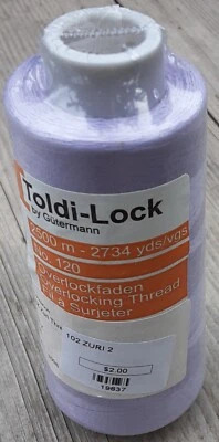 Toldi-Lock Overlocking Thread Purple 2734 yds No. 120 Col. 5845 100% Polyester - Image 1 of 4