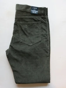 NEW J. Crew Flex Men's Slim Corduroy Pants Green 32x30 Cotton Casual Preppy $79 - Picture 1 of 9