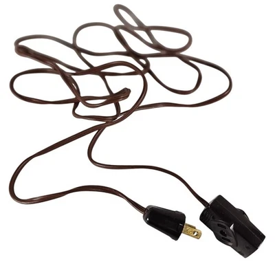 Vintage GE Extension Cord Brown 8.5 Ft 3 Outlet 2-Prong 125V 15A Tested 103"  - Image 1 of 4