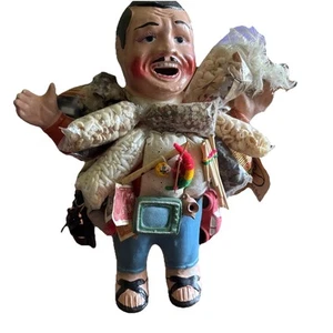 15 In Cultures Del Sol Ekeko Ceramic Bolivian Street Peddler-He Has Everything! - Picture 1 of 12