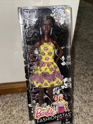 Barbie Fashionista "Fancy Flowers" NRFP African American Black Doll - Image 1 of 4