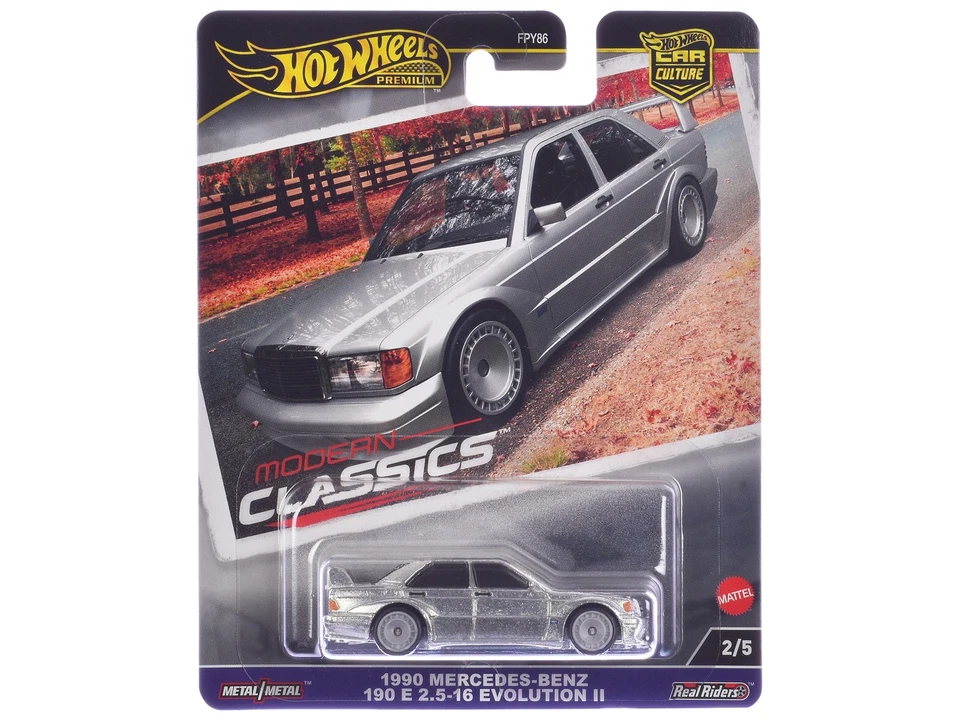 1990 Mercedes-Benz 190 E 2.5-16 Evolution II Diecast Model Car Silver Metalli... - Image 1 of 2