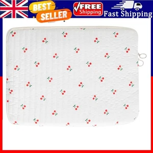 13In Laptop Sleeve Quilted Laptop Bag Floral Laptop Carrying Case (big cherry M) - Picture 1 of 5