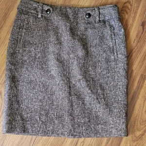 Banana Republic Skirt Wool Blend Pencil Brown Tweed Old Money Preppy Academic - Picture 1 of 11