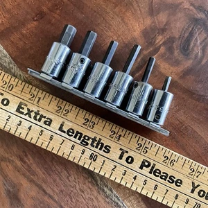CRAFTSMAN 3/8" Drive 6 Pc "G" Series METRIC Hex Bit Driver Sockets USA - Picture 1 of 3