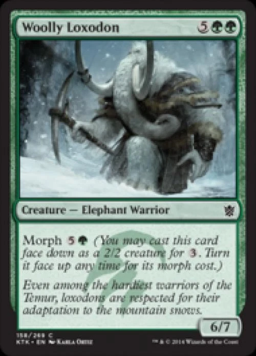 Woolly Loxodon -Foil Medium Play MTG Khans of Tarkir - Image 1 of 1